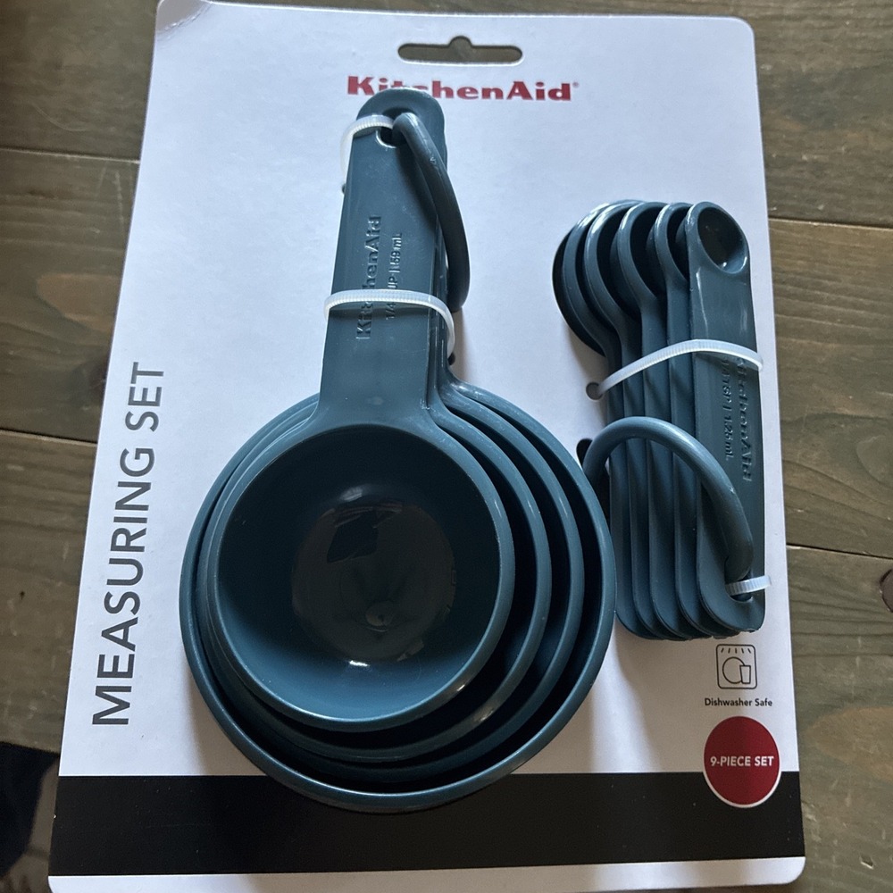 KitchenAid Measuring Cups And Spoon Set-Blue Velvet NEW